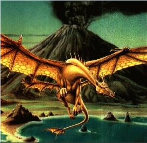 J.R.R. Tolkien - What's your favourite part of The Silmarillion? Taken from  the new illustrated edition of The Silmarillion, this painting by Ted  Nasmith depicts Glaurung, the first fire-breathing dragon in Middle-earth.